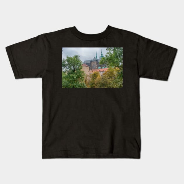 Prague Castle from the Lower Garden Kids T-Shirt by Imagery
